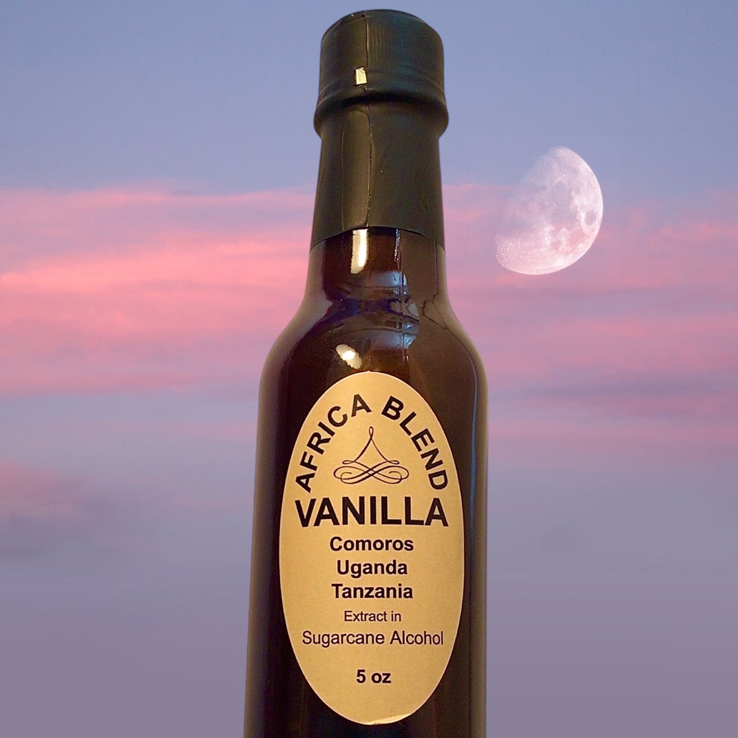 Vanilla Extract- Africa Blend (extracted in neutral alcohol) 5oz