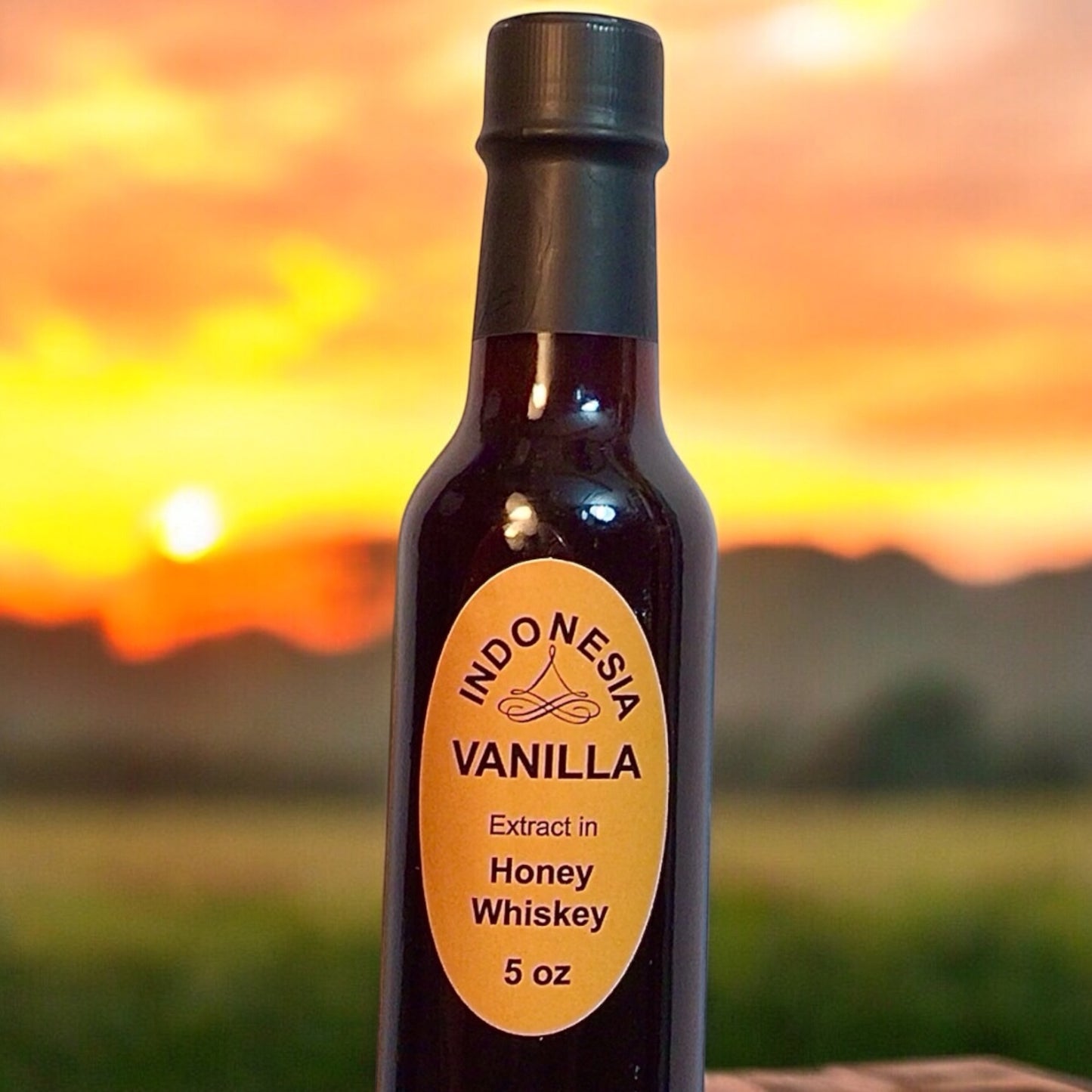 Vanilla Extract- Indonesia (extracted in honey whiskey) 5oz