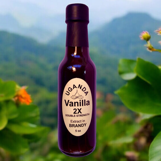 Uganda Vanilla Extract (DOUBLE STRENGTH extracted in brandy) 5oz