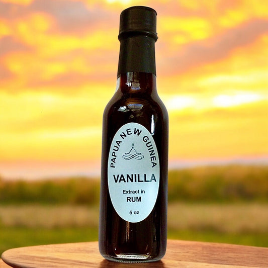 Papua New Guinea Vanilla Extract (extracted in rum) 5oz